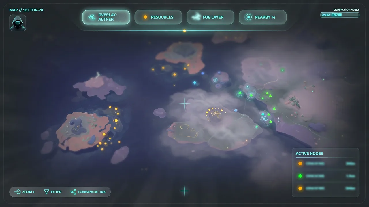 TCG Companion abstract layer UI preview